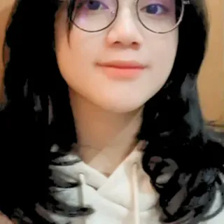 🍢 女性, ポートレート, 女の子, 顔, 目, 笑顔 telegram sticker