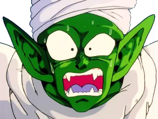 😱 Piccolo Dragon Ball Z Piccolo, Dragon Ball Z, anime, scared, worried, cartoon telegram sticker