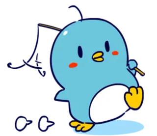🎣 Tuxedo Sam Tuxedo Sam, Sanrio, penguin, cute, cartoon, character whatsapp sticker
