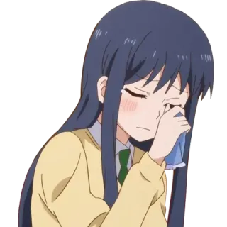 😔 crying, anime, sad, girl telegram sticker