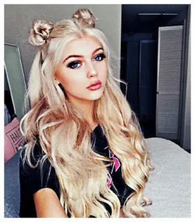 🥀 tóc vàng, phụ nữ, cô gái, kiểu tóc, chân dung, xinh đẹp, trẻ telegram sticker