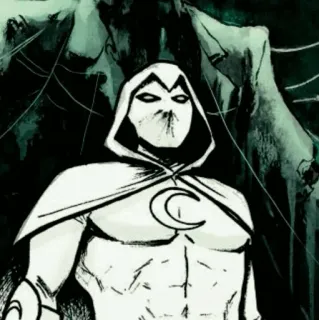 🌙 Moon Knight มาร์เวล, คอมมิค, ซูเปอร์ฮีโร่, แอนตี้ฮีโร่ whatsapp sticker