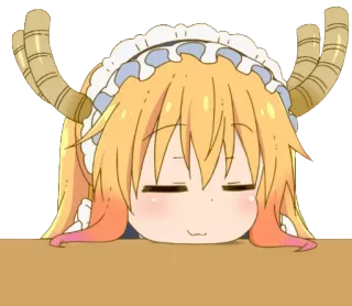 😴 Tohru Miss Kobayashi's Dragon Maid Anime, Dragon, Maid, Dessin animé, Mignon, Chibi whatsapp sticker