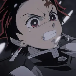 😬 Tanjiro Kamado Demon Slayer anime, demon slayer, tanjiro, fighting, manga whatsapp sticker