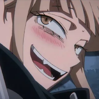 😏 Himiko Toga My Hero Academia Anime, My Hero Academia, Himiko Toga, Villano, Tétrico, Pegatina telegram sticker