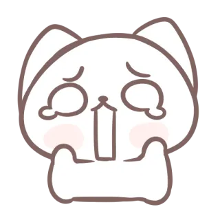 🙀 chorando, gato, triste, emocional, kawaii telegram sticker