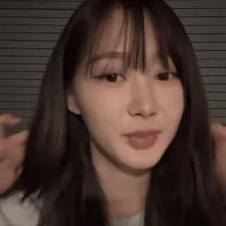 🫧 여자, 인물, 얼굴, 머리카락, 흑발, 아시아인 telegram sticker