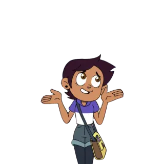 🦉 Luz Noceda The Owl House Dibujos animados, Confundido, Encogerse de hombros, Disney, Animación telegram sticker