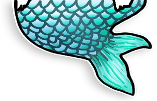 🧜‍♀️ mermaid, tail, scales, ocean, sea, fish telegram sticker