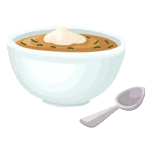 🍛 sopa, comida, tazón, cuchara telegram sticker