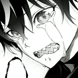 😭 Anime, Manga, Płacz, Smutny, Emocjonalny, Męski, Ilustracja telegram sticker