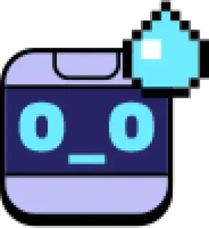 😓 robot, pixel art, schattig, digitaal, gepixeld telegram sticker