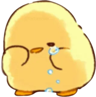 😭 chick, bird, sad, crying, cute, kawaii, emotional telegram sticker