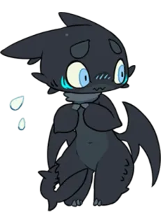 😳 만화, 괴물, 귀여운, 슬픈 telegram sticker
