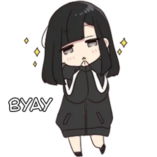 😏 BYAY Anime, Chica, Chibi, Lindo telegram sticker