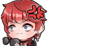 😡 chibi, angry, anime style, cartoon, upset telegram sticker