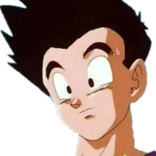 😓 Goten Dragon Ball Z 애니메이션, 드래곤볼, 오천, 사이어인, 캐릭터 telegram sticker