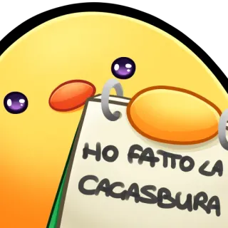 🐤 HO FATTO LA CACASBURA Dibujos animados, Italiano, Texto, Cacasbura, Mono whatsapp sticker