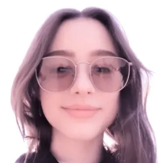 🐠 retrato, mujer, gafas de sol, chica, cara, femenina telegram sticker