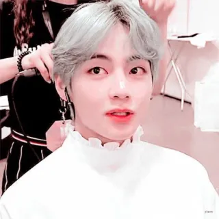 🗼 V K-pop, BTS, cantante, celebridad, guapo, hombre telegram sticker