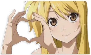 😘 Anime, Chica, Corazón, Lindo, Sonriendo, Dibujos animados telegram sticker