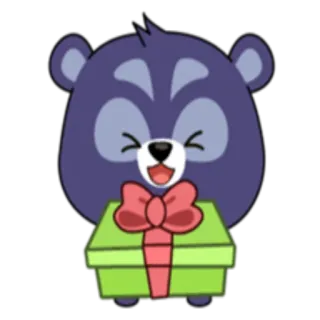 🎁 ours, cadeau, mignon, dessin animé, présent, fête telegram sticker