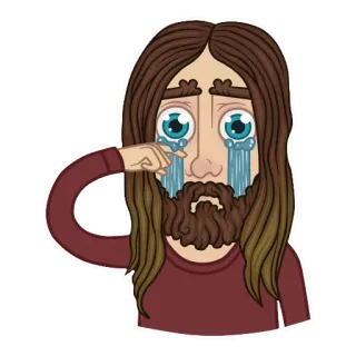 😭 плач, грустный, слезы, мультфильм, эмоция, расстроенный telegram sticker