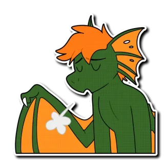 😞 dragão, desenho animado, fantasia, monstro, fofo telegram sticker