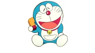 😗 Doraemon Doraemon, chat, dessin animé, anime, manga, robot, clochette, amical whatsapp sticker