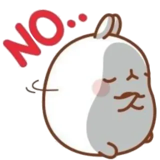 ☁️ NO. いいえ, うさぎ, 反対, 漫画, かわいい, 動物 telegram sticker