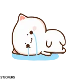 🥺 pleurer, triste, chat, chien, emoji, kawaii, mignon whatsapp sticker