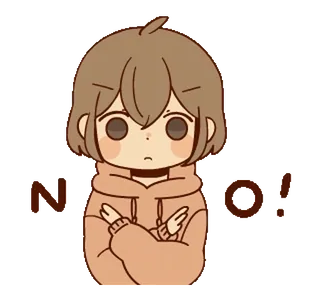 🙅♀ NO! Anime, Rejeição, Não, Irritado, Desenho animado, Protesto, Desacordo telegram sticker