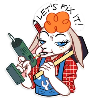 Hillbilly Dolly telegram stickers