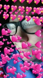 💙 หัวใจ, ความรัก, หน้า, คน, แว่นตา, น่ารัก telegram sticker
