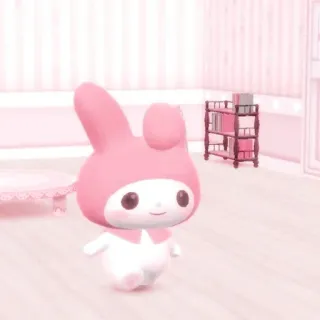 🦕 My Melody My Melody, Sanrio, fofo, kawaii, rosa, coelho whatsapp sticker