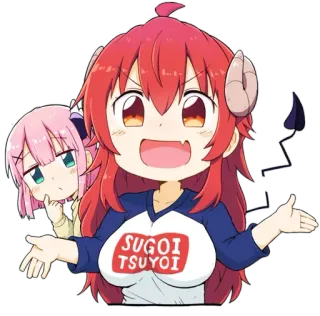 😒 SUGOI TSUYOI Anime, Manga, Niedlich, Dämonenmädchen, Chibi whatsapp sticker