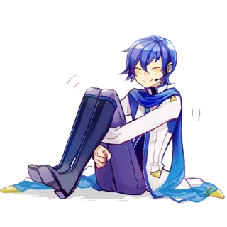 😊 Kaito Vocaloid, Anime, Nam, Tóc xanh dương telegram sticker