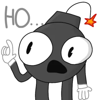 🤓 Dessin animé, Bombe, Personnage, Explosif, Danger telegram sticker