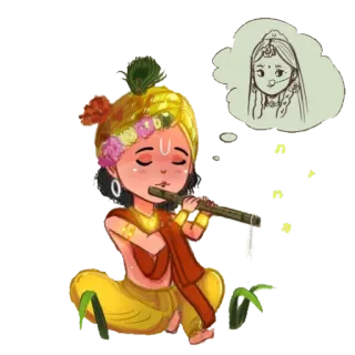 ❤️ Krishna 印度教, 奎师那, 拉达, 灵性, 神 telegram sticker
