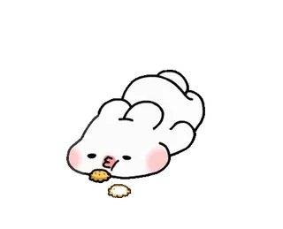 😋 animal, cartoon, cute, cookie, eating, hamster, kawaii telegram sticker