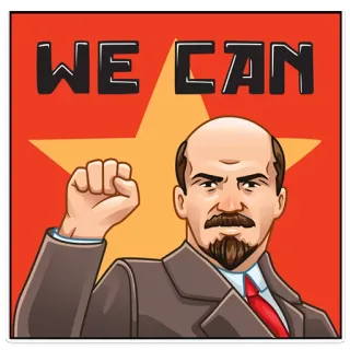 Lenin telegram stickers