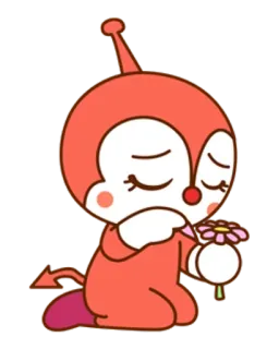 🐼 Kreskówka, Diabeł, Słodki, Kwiat, Smutny, Kawaii telegram sticker