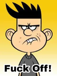 🙄 Fuck Off! злой, мультфильм, грубый, оскорбление telegram sticker