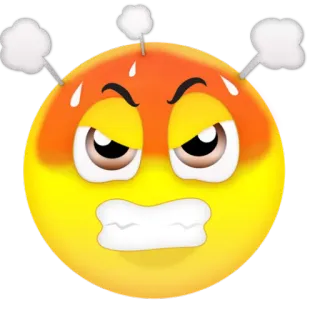 😠 Emoji, Bravo, Frustrado, Chateado, Irritado, Expressão, Emocional telegram sticker