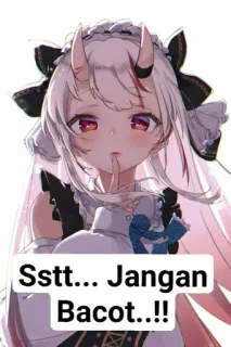 🤫 Sstt... Jangan Bacot..!! อนิเมะ, ความเงียบ, มังงะ, ชู่ว telegram sticker