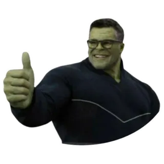 👍 Hulk marvel, avengers, hulk, bruce banner, hero, superhero, thumbs up telegram sticker