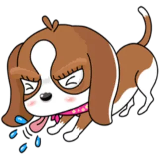 😝 chó, hoạt hình, động vật, nhãn dán, dễ thương, thú cưng telegram sticker