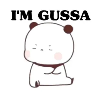 😤 I'M GUSSA mignon, dessin animé, panda, autocollant, ours telegram sticker