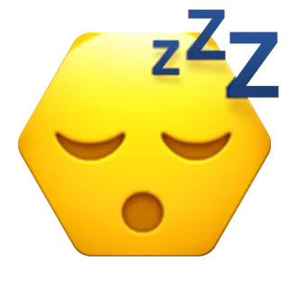 😴 Z sleeping, emoji, sleepy, zzz, tired, dream, cartoon telegram sticker