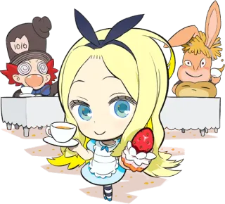 Official Sticker of okama's Alice Series :: @line_stickers telegram stickers